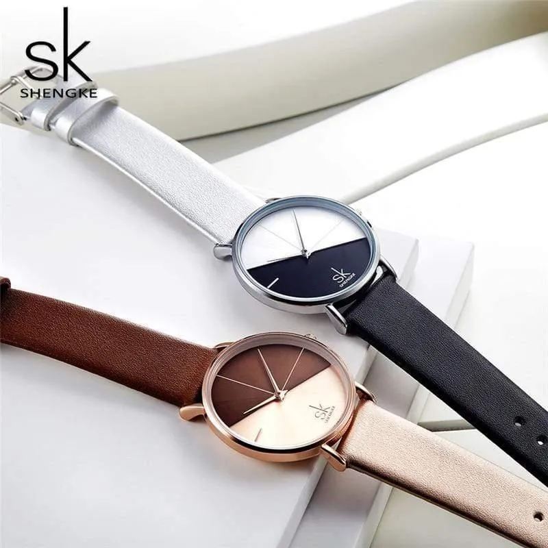 Uhren Frauen Kreative Mode Quarz Uhren Für Reloj Mujer Damen Armbanduhr SHENGKE relogio feminino