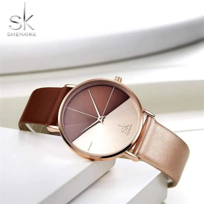 Uhren Frauen Kreative Mode Quarz Uhren Für Reloj Mujer Damen Armbanduhr SHENGKE relogio feminino