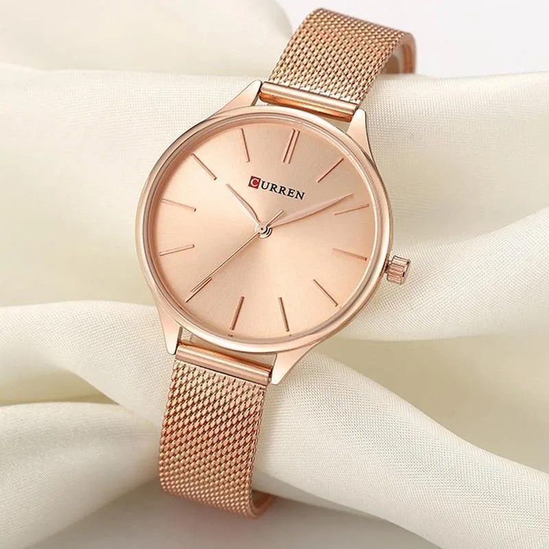 Frauen Uhren Luxus Armbanduhr relogio feminino Uhr für Frauen Milanese Steel Lady Rose Gold Quarz Damenuhr Neu