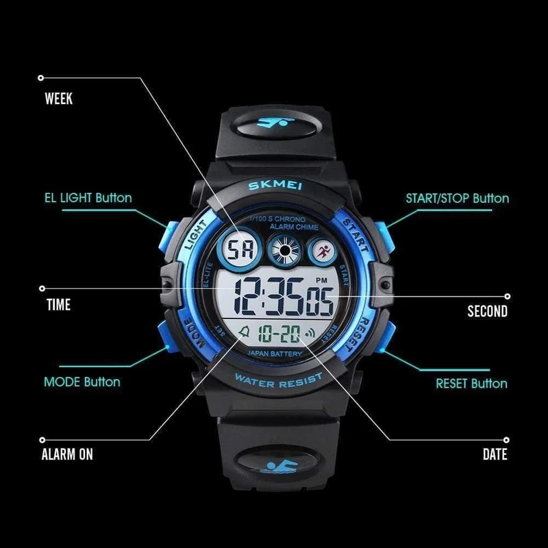 Kinderuhr Jungen Wasserdichte LED Digital Sportuhr Kinder Alarm Datum Uhr für Kinder Mädchen Geschenk Reloj Deportivo