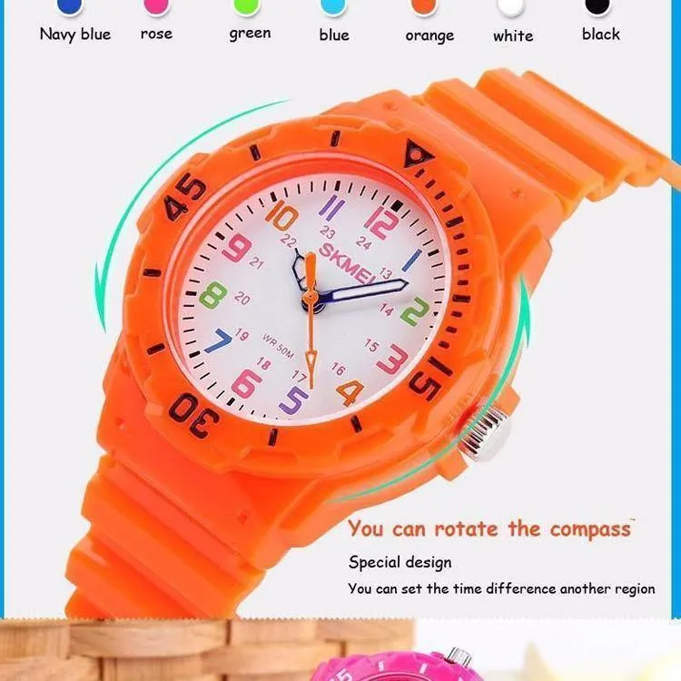 Casual Kinderuhren 5bar Wasserdichte Quarz-Armbanduhren Jelly Kids Clock Kinderuhr montre enfant 1043