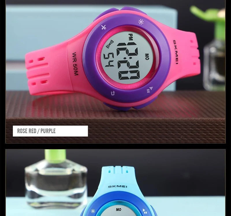 Kinderuhr LED Sport Style Kinderuhren Junge Mädchen Mode Digitaluhr 5Bar Wasserdichte Uhr montre enfant 1455