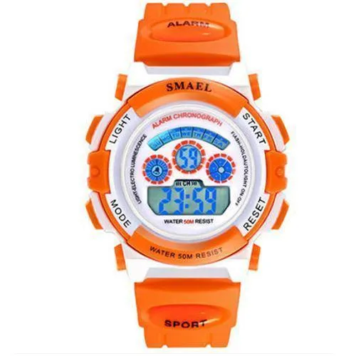 Mädchen Digital SMAEL LCD Digitaluhren Kinder 50M wasserdichte Armbanduhren 0704 LED Studentenuhren Mädchen