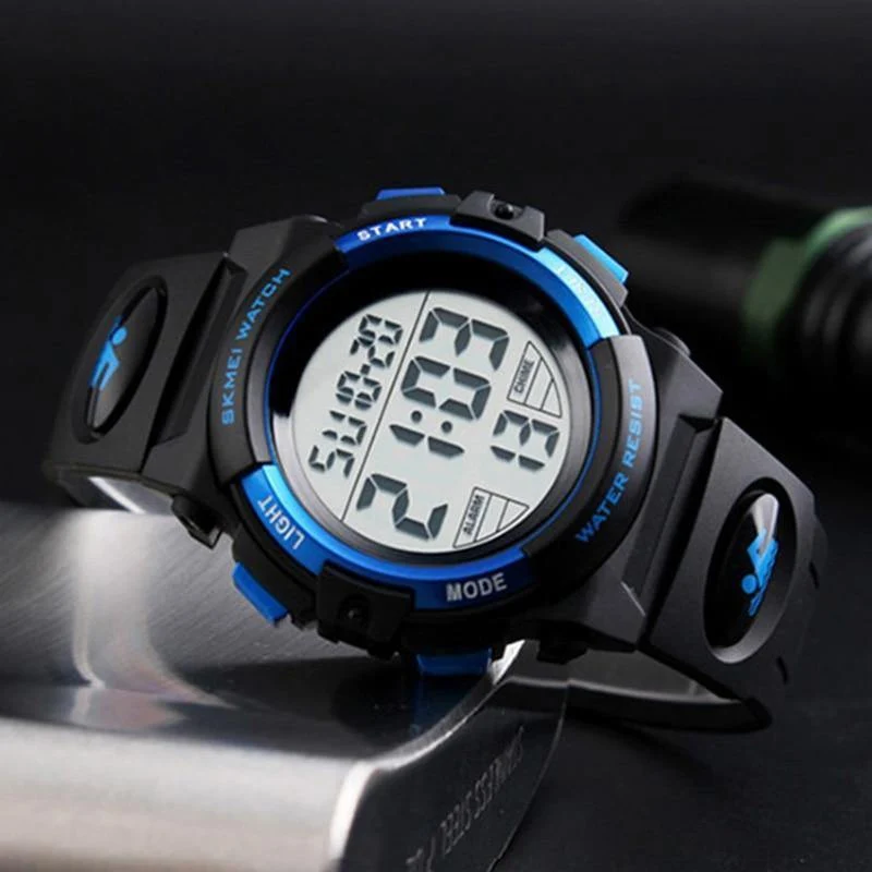 Kinderuhren, LED, digital, multifunktional, wasserdicht, Armbanduhren, Outdoor-Sportuhren für Kinder, Jungen und Mädchen
