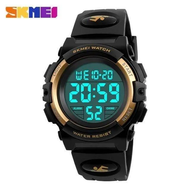 Kinderuhren, LED, digital, multifunktional, wasserdicht, Armbanduhren, Outdoor-Sportuhren für Kinder, Jungen und Mädchen