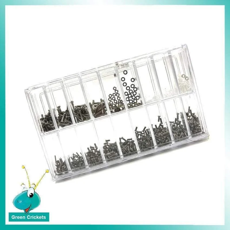 1000pcs / box sortieren Größe Tiny Scews für Glas / Watch Repair Ersatzteile Schraube