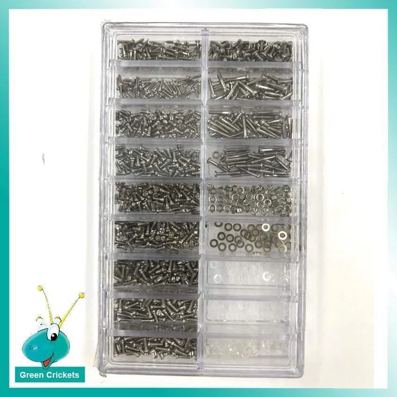 1000pcs / box sortieren Größe Tiny Scews für Glas / Watch Repair Ersatzteile Schraube