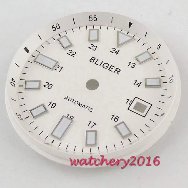 33mm Bliger Zifferblatt Datum fenster Leucht marks fit 2824 2836 Miyota 8215 8205 821A bewegung herren Uhr