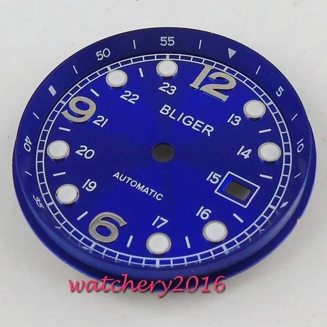 33mm Bliger Zifferblatt Datum fenster Leucht marks fit 2824 2836 Miyota 8215 8205 821A bewegung herren Uhr