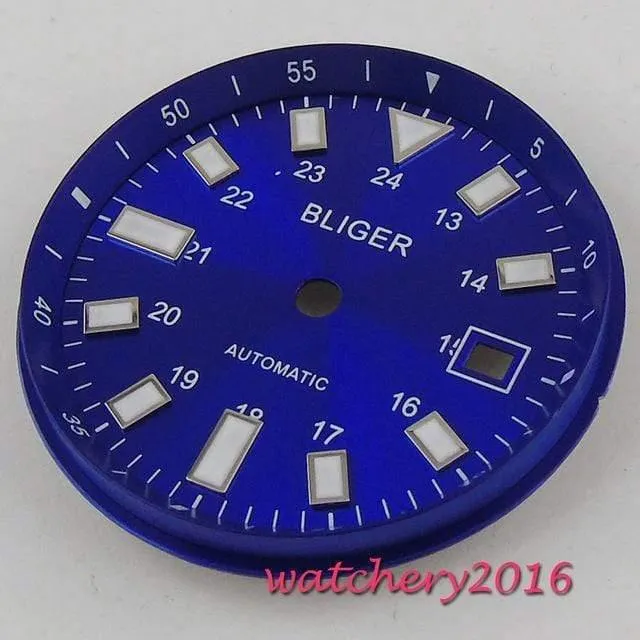 33mm Bliger Zifferblatt Datum fenster Leucht marks fit 2824 2836 Miyota 8215 8205 821A bewegung herren Uhr
