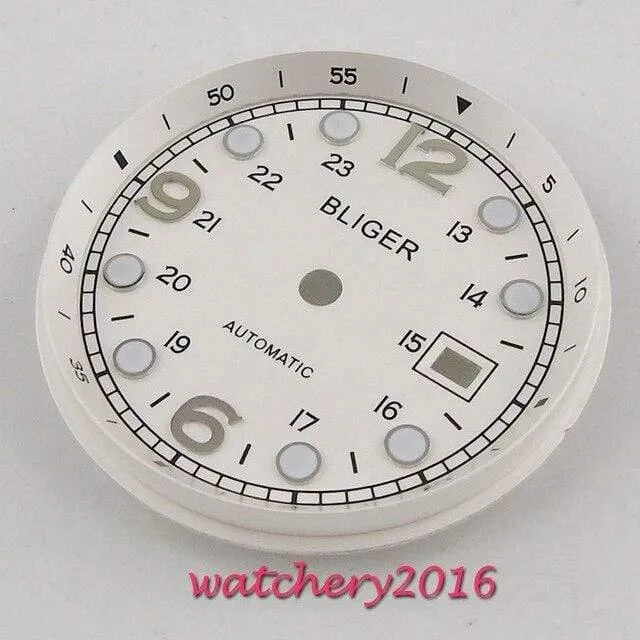 33mm Bliger Zifferblatt Datum fenster Leucht marks fit 2824 2836 Miyota 8215 8205 821A bewegung herren Uhr
