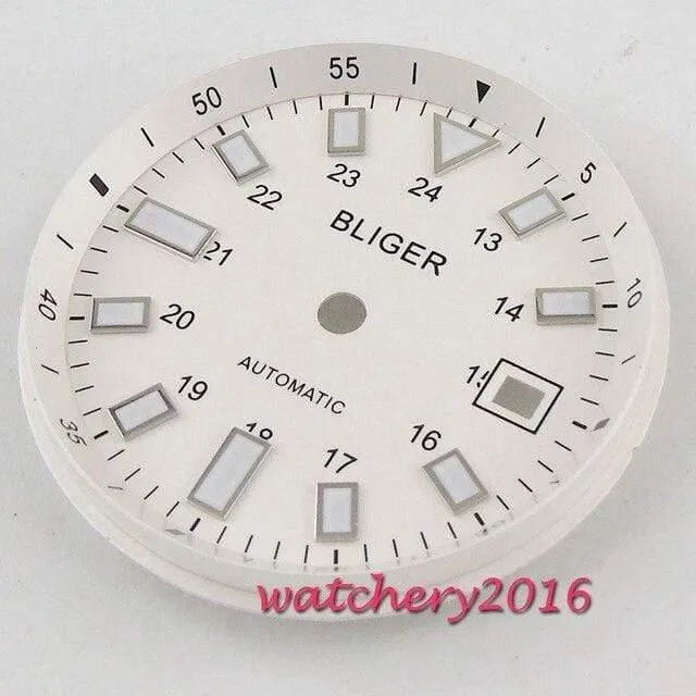 33mm Bliger Zifferblatt Datum fenster Leucht marks fit 2824 2836 Miyota 8215 8205 821A bewegung herren Uhr
