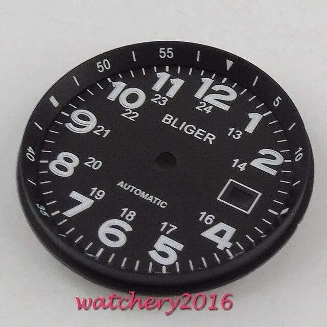 33mm Bliger Zifferblatt Datum fenster Leucht marks fit 2824 2836 Miyota 8215 8205 821A bewegung herren Uhr