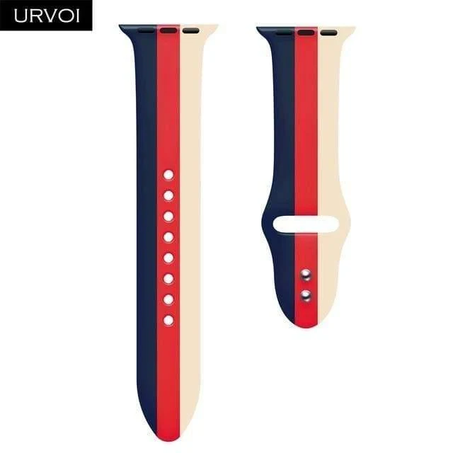 Sportarmband für Apple Watch Serie 4 3 2 1 Silikonarmband für iWatch bunt Weicher Ersatz-AW-Adapter 38 40 42 44 mm