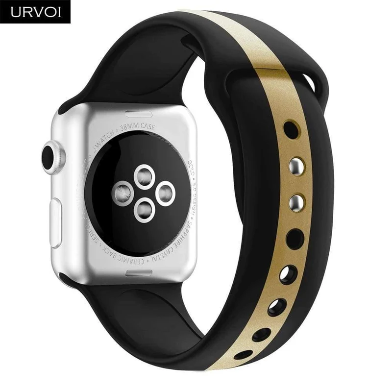 Sportarmband für Apple Watch Serie 4 3 2 1 Silikonarmband für iWatch bunt Weicher Ersatz-AW-Adapter 38 40 42 44 mm