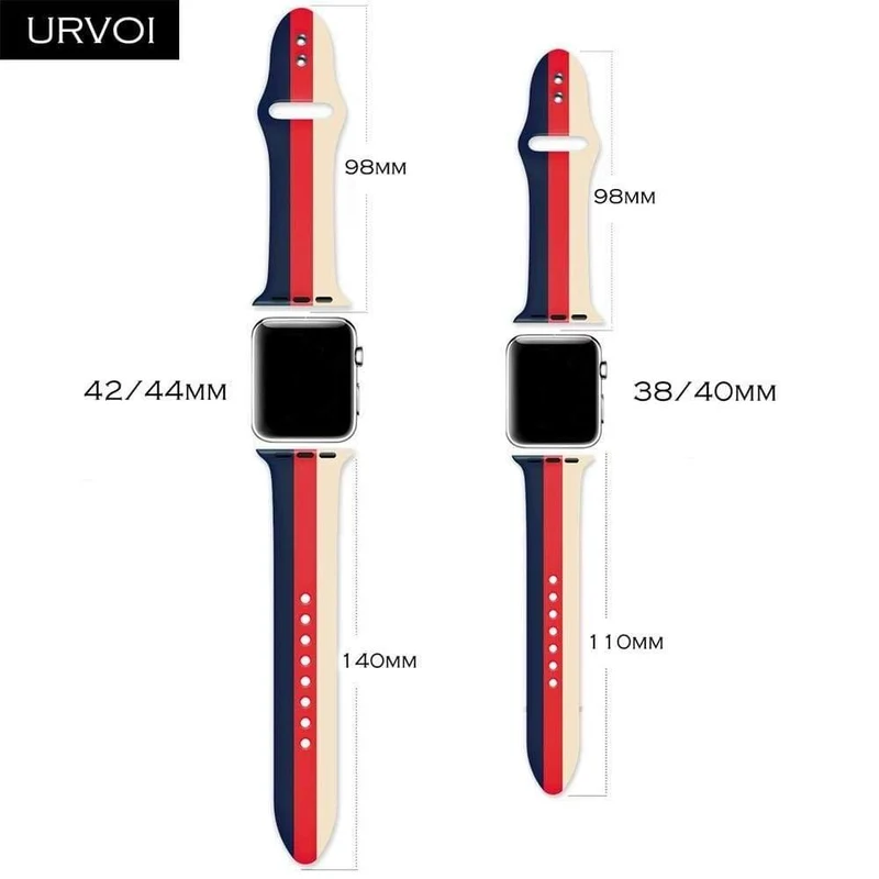 Sportarmband für Apple Watch Serie 4 3 2 1 Silikonarmband für iWatch bunt Weicher Ersatz-AW-Adapter 38 40 42 44 mm
