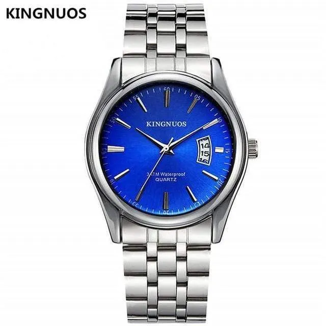 Herrenuhr Mode Männlich Datum Kalender Uhr Sport Armband Wasserdicht Mann Quarz Armbanduhren KINGNUOS