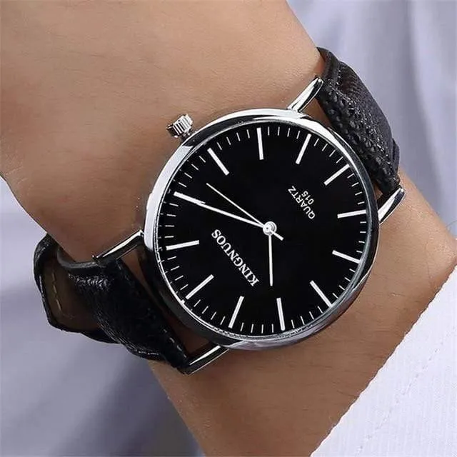 Herrenuhr Mode Männlich Datum Kalender Uhr Sport Armband Wasserdicht Mann Quarz Armbanduhren KINGNUOS