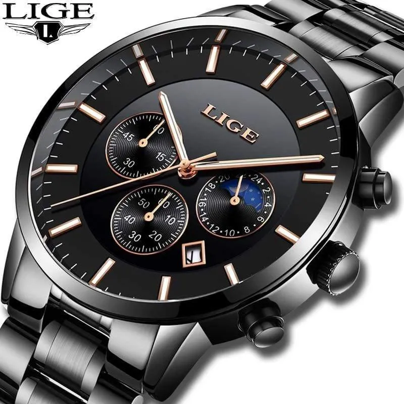 Herrenuhren, Top-Marke, Luxus-Herrenmode, Business-Uhr, für Herren, lässig, wasserdicht, Quarz-Armbanduhr