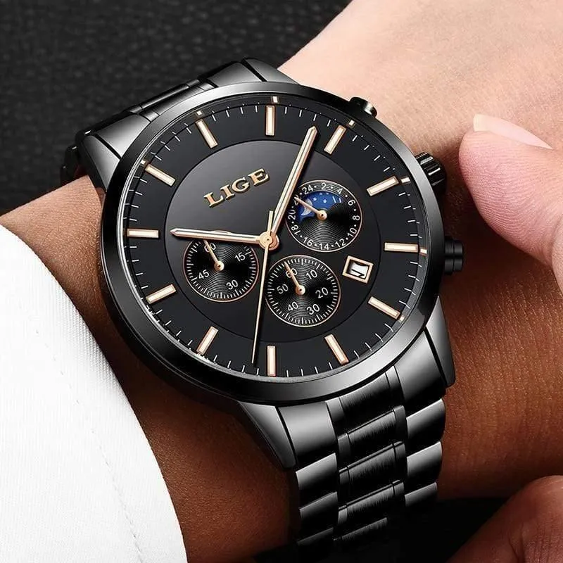 Herrenuhren, Top-Marke, Luxus-Herrenmode, Business-Uhr, für Herren, lässig, wasserdicht, Quarz-Armbanduhr