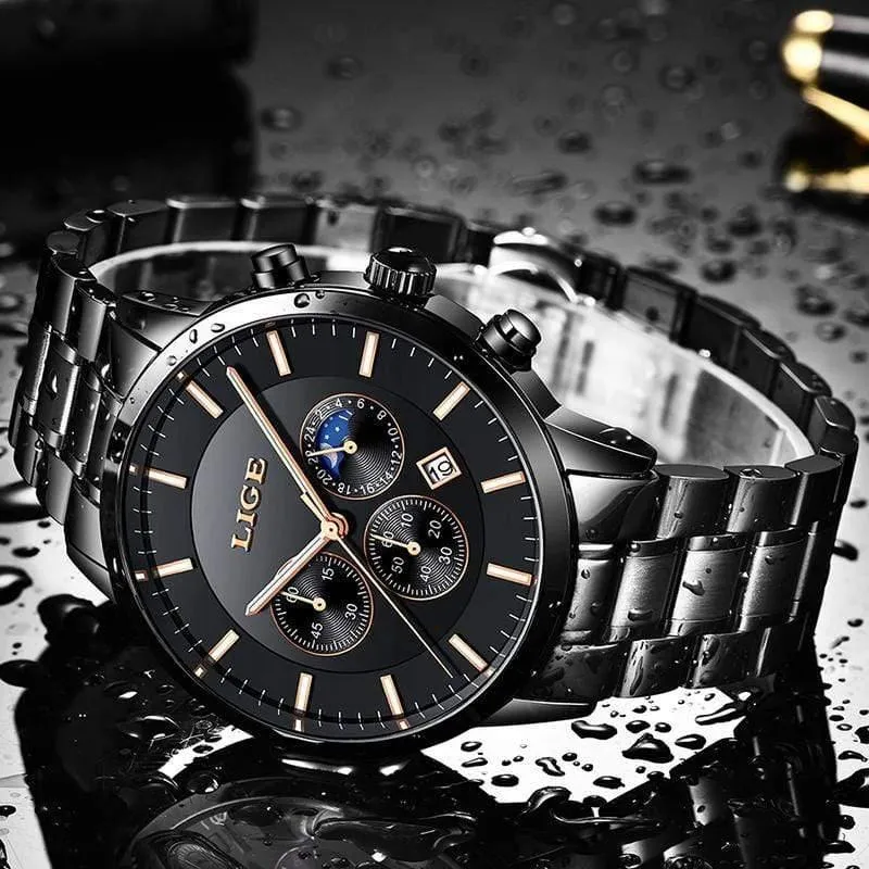 Herrenuhren, Top-Marke, Luxus-Herrenmode, Business-Uhr, für Herren, lässig, wasserdicht, Quarz-Armbanduhr