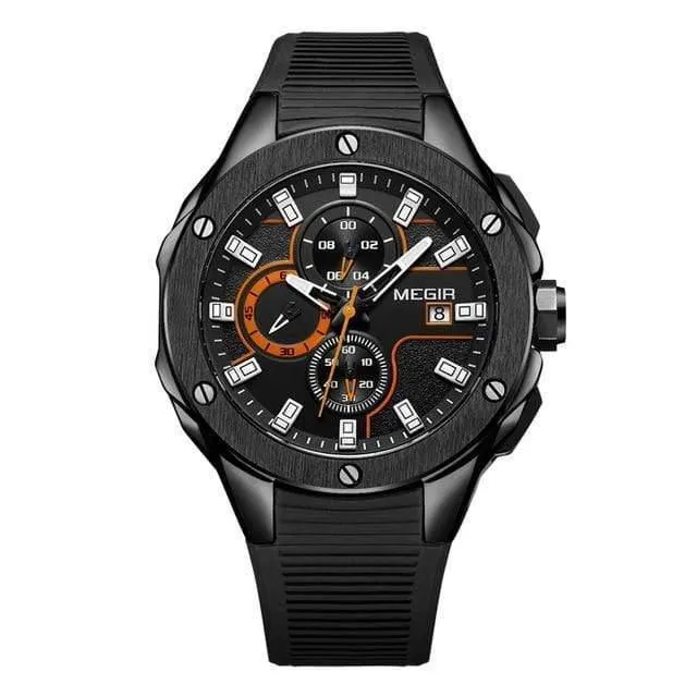 Männer Sport Uhr Chronograph Silikon Band Quarz Armee Militär Uhren Uhr Männer Top Marke Luxus Männlich Relogio Masculino