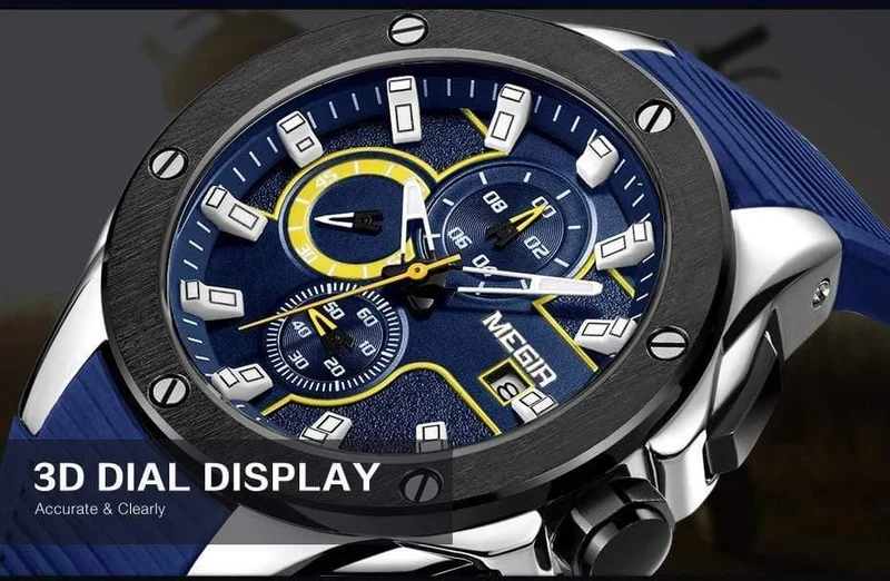 Männer Sport Uhr Chronograph Silikon Band Quarz Armee Militär Uhren Uhr Männer Top Marke Luxus Männlich Relogio Masculino
