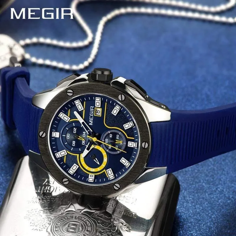 Männer Sport Uhr Chronograph Silikon Band Quarz Armee Militär Uhren Uhr Männer Top Marke Luxus Männlich Relogio Masculino