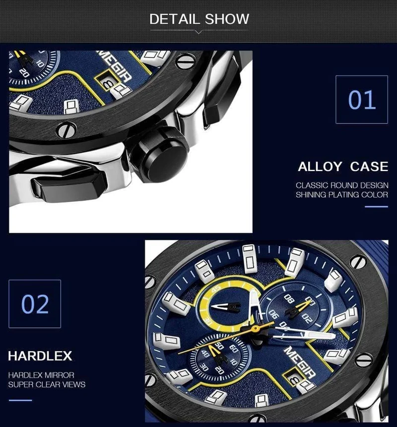 Männer Sport Uhr Chronograph Silikon Band Quarz Armee Militär Uhren Uhr Männer Top Marke Luxus Männlich Relogio Masculino