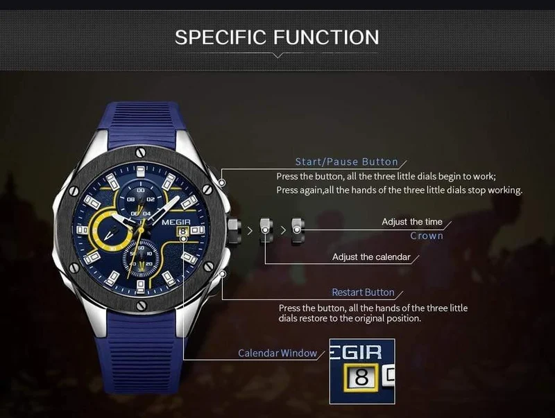 Männer Sport Uhr Chronograph Silikon Band Quarz Armee Militär Uhren Uhr Männer Top Marke Luxus Männlich Relogio Masculino