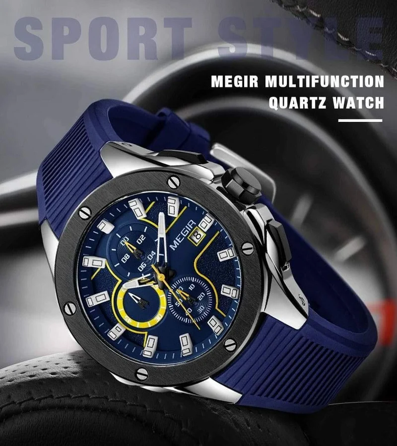 Männer Sport Uhr Chronograph Silikon Band Quarz Armee Militär Uhren Uhr Männer Top Marke Luxus Männlich Relogio Masculino