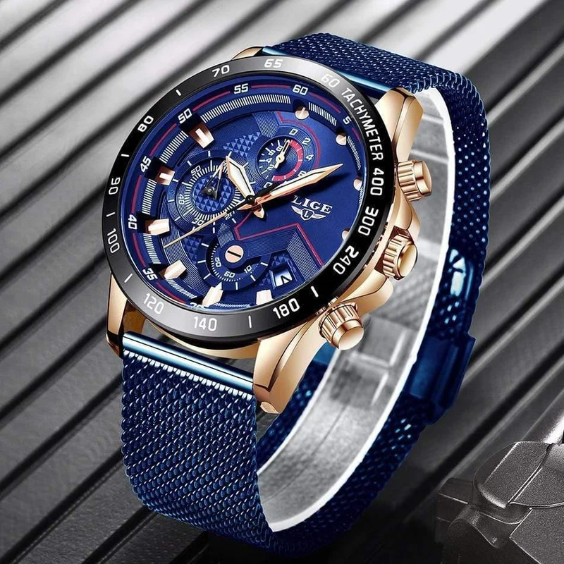 Casual Mesh Gürtel Mode Quarz Gold Uhr Herren Uhren Top Brand Luxus Wasserdichte Uhr Relogio Masculino