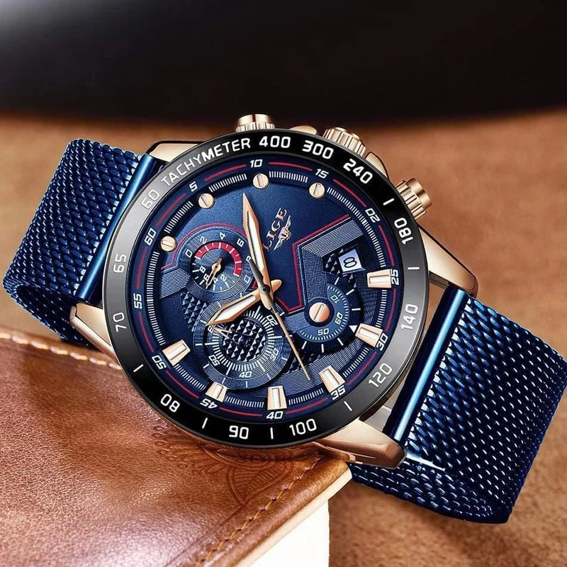 Casual Mesh Gürtel Mode Quarz Gold Uhr Herren Uhren Top Brand Luxus Wasserdichte Uhr Relogio Masculino