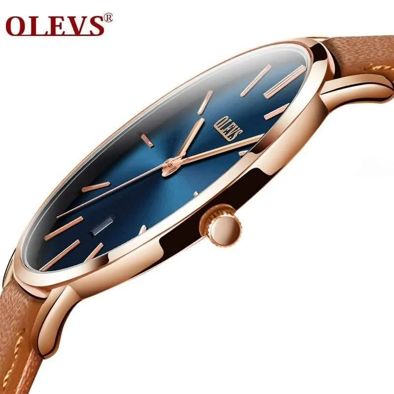 Männer Uhren Luxus Quarz Echtes Leder Armband Minimalistischen Armbanduhren Wasserdicht Hohe Qualität Relogio