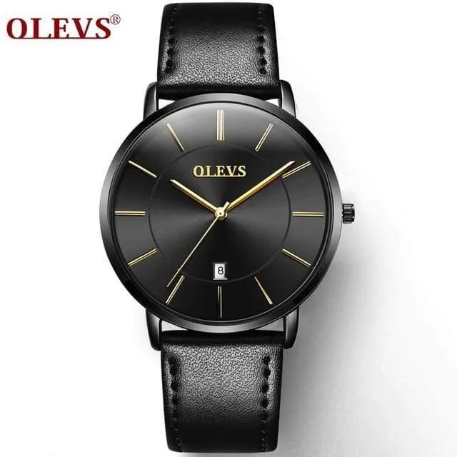 Männer Uhren Luxus Quarz Echtes Leder Armband Minimalistischen Armbanduhren Wasserdicht Hohe Qualität Relogio