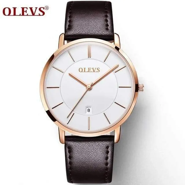Männer Uhren Luxus Quarz Echtes Leder Armband Minimalistischen Armbanduhren Wasserdicht Hohe Qualität Relogio
