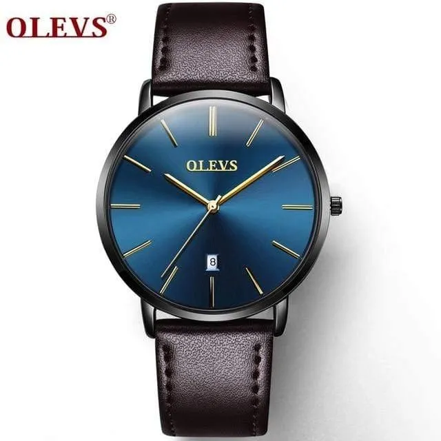 Männer Uhren Luxus Quarz Echtes Leder Armband Minimalistischen Armbanduhren Wasserdicht Hohe Qualität Relogio