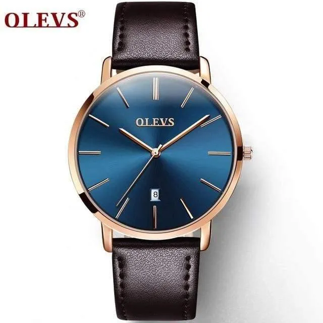 Männer Uhren Luxus Quarz Echtes Leder Armband Minimalistischen Armbanduhren Wasserdicht Hohe Qualität Relogio