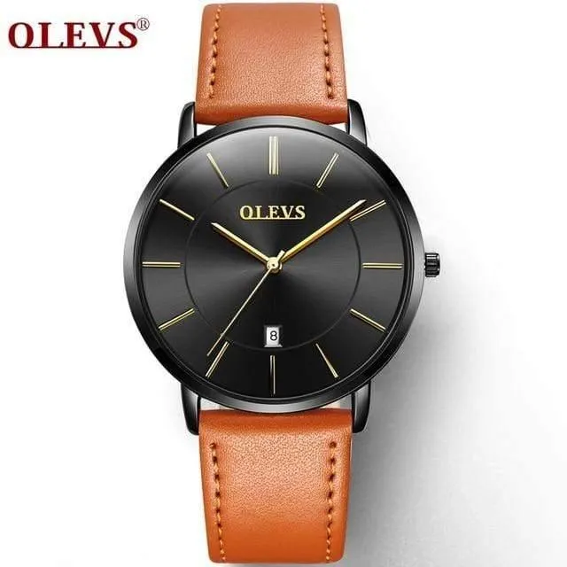 Männer Uhren Luxus Quarz Echtes Leder Armband Minimalistischen Armbanduhren Wasserdicht Hohe Qualität Relogio
