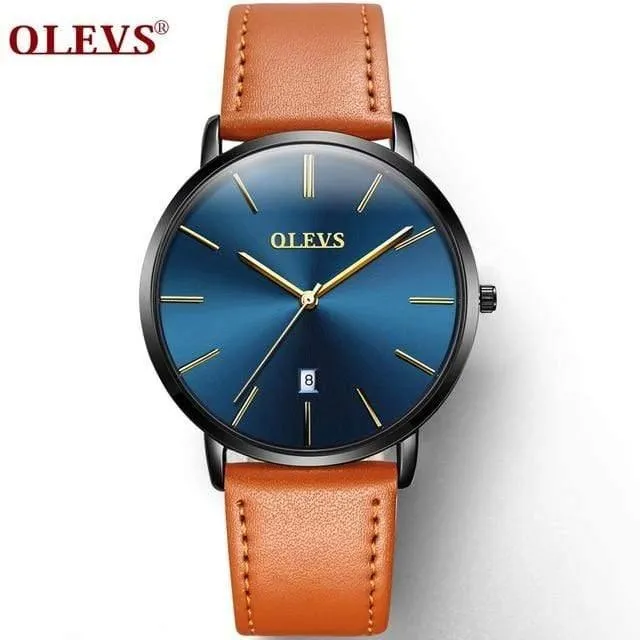 Männer Uhren Luxus Quarz Echtes Leder Armband Minimalistischen Armbanduhren Wasserdicht Hohe Qualität Relogio