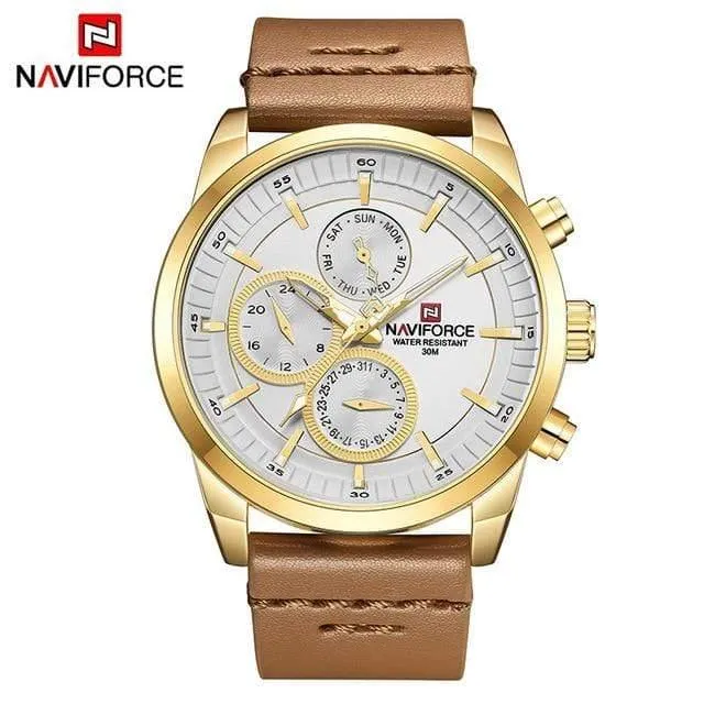 Herrenuhren, luxuriös, wasserdicht, 24-Stunden-Datum, Quarzuhr, modische Leder-Sport-Armbanduhr, Herrenuhr