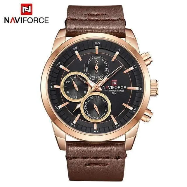 Herrenuhren, luxuriös, wasserdicht, 24-Stunden-Datum, Quarzuhr, modische Leder-Sport-Armbanduhr, Herrenuhr