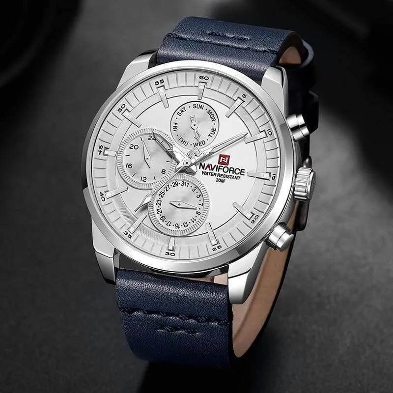 Herrenuhren, luxuriös, wasserdicht, 24-Stunden-Datum, Quarzuhr, modische Leder-Sport-Armbanduhr, Herrenuhr