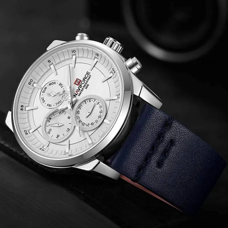 Herrenuhren, luxuriös, wasserdicht, 24-Stunden-Datum, Quarzuhr, modische Leder-Sport-Armbanduhr, Herrenuhr