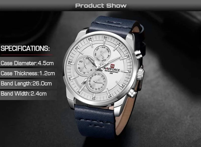 Herrenuhren, luxuriös, wasserdicht, 24-Stunden-Datum, Quarzuhr, modische Leder-Sport-Armbanduhr, Herrenuhr