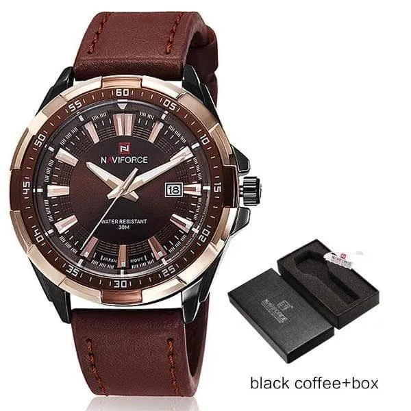Männer Quarz Uhren Leder Wasserdicht Analog Uhren Herren Datum Casual Uhr Rom Zeit Relogio Masculino