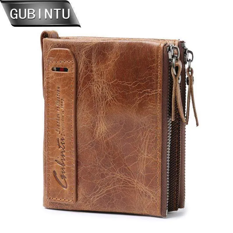 Crazy Horse Leder Männer Brieftasche Kurze Geldbörse Kleine Vintage Brieftaschen Marke Hohe Qualität Designer