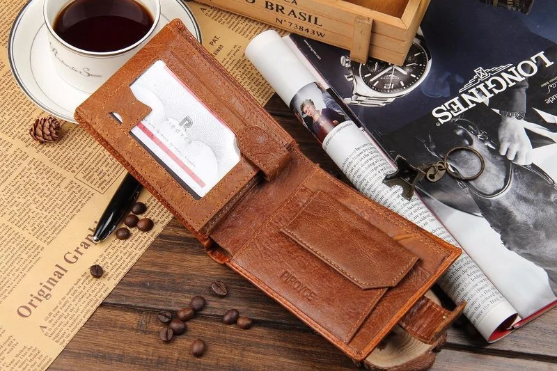Herren Geldbörse Leder Qualität Garantie Karte Geldbörse für Männer Vintage Geldbörse Münzgeldbörse
