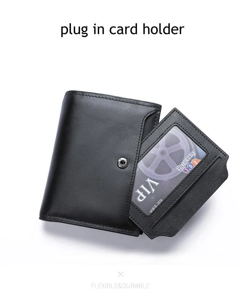 Männer Brieftaschen Aus Echtem Leder Kuh Leder Hohe Qualität Geldbörse 2019 Mode Karte Halter Mann Zipper Geldbörsen Kurze