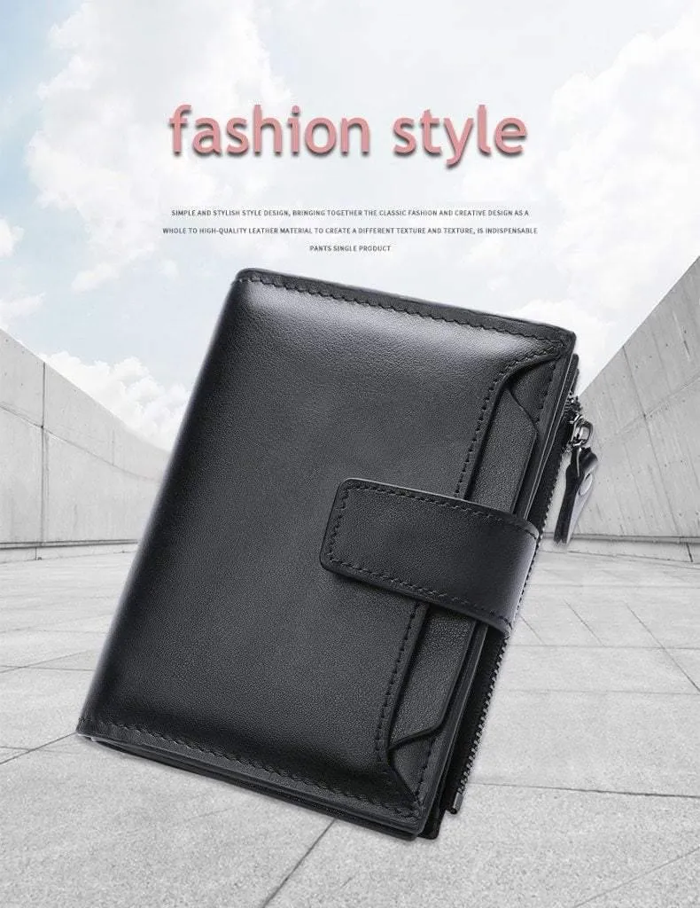 Männer Brieftaschen Aus Echtem Leder Kuh Leder Hohe Qualität Geldbörse 2019 Mode Karte Halter Mann Zipper Geldbörsen Kurze